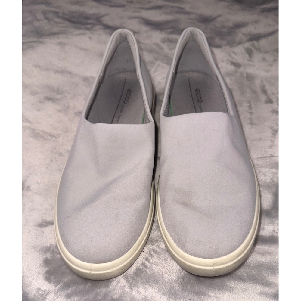 ECCO Danish Design Womens Grey Textile Slip On Wedge Platform Sneakers Size 39